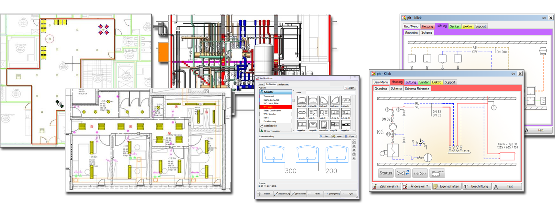 CAD-TGA Software für Gebäudetechnik mit Integration in CAFM und GIS Software von TOL