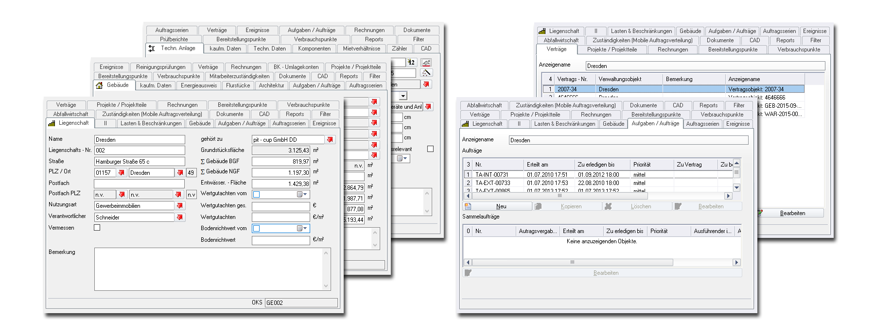 CAFM System mit zentralem Anlagen- und Objektmanagement als übergeordneter Datenbasis von TOL