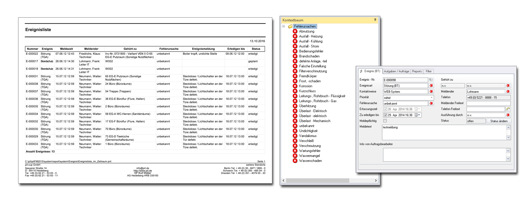 CAFM System für das Störfall- und Ereignismanagement. HelpDesk und Ticketsystem