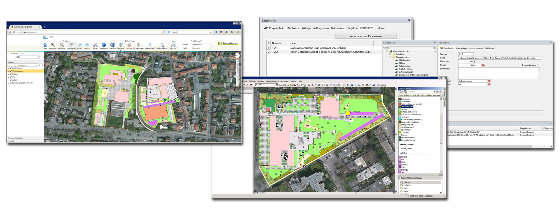 GIS Software für Grünflächen von TOL - komplettes Prozessmanagement mit den CAFM Modulen