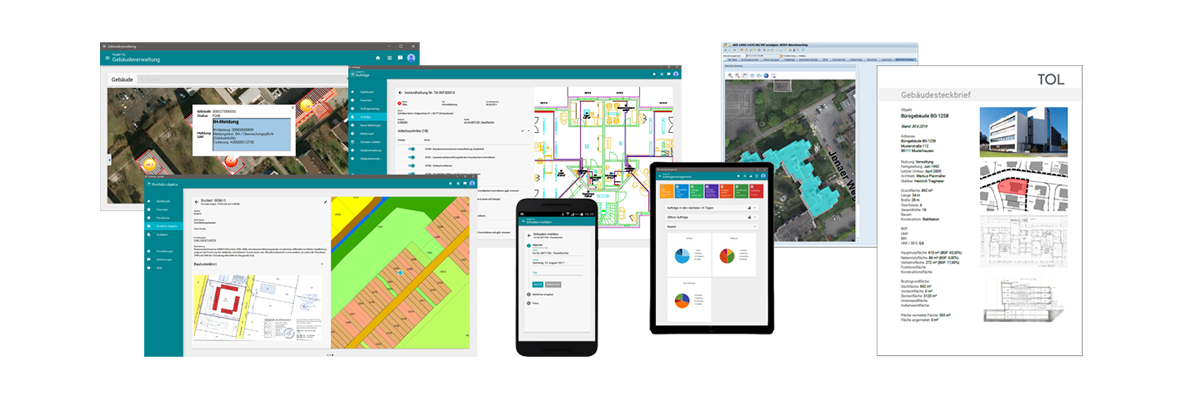 Mit smart.IO bilden Sie alle Prozesse zwischen SAP sowie CAFM, GIS und CAD Lösungen ab